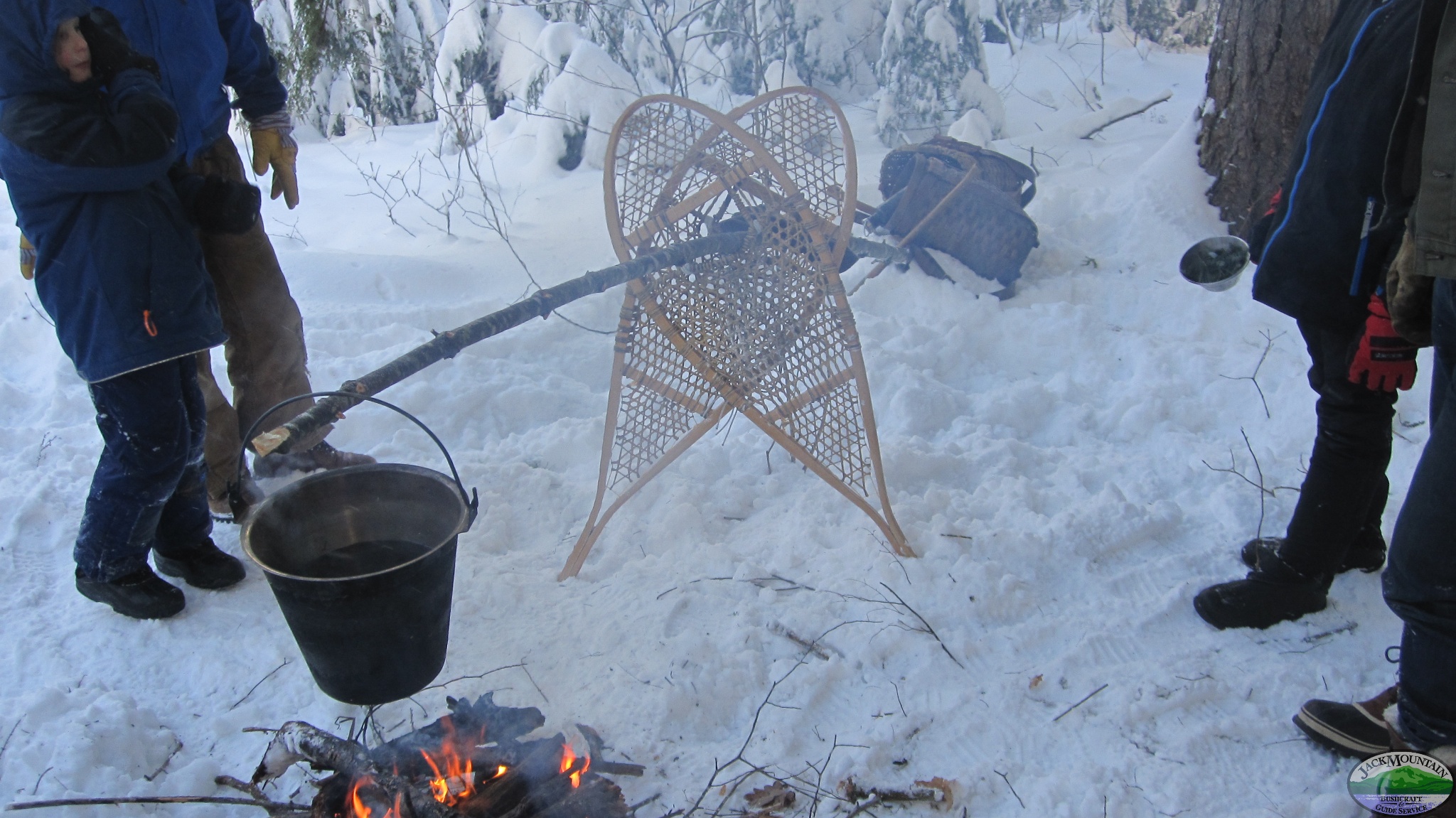 Hanging Pot With Snowshoes