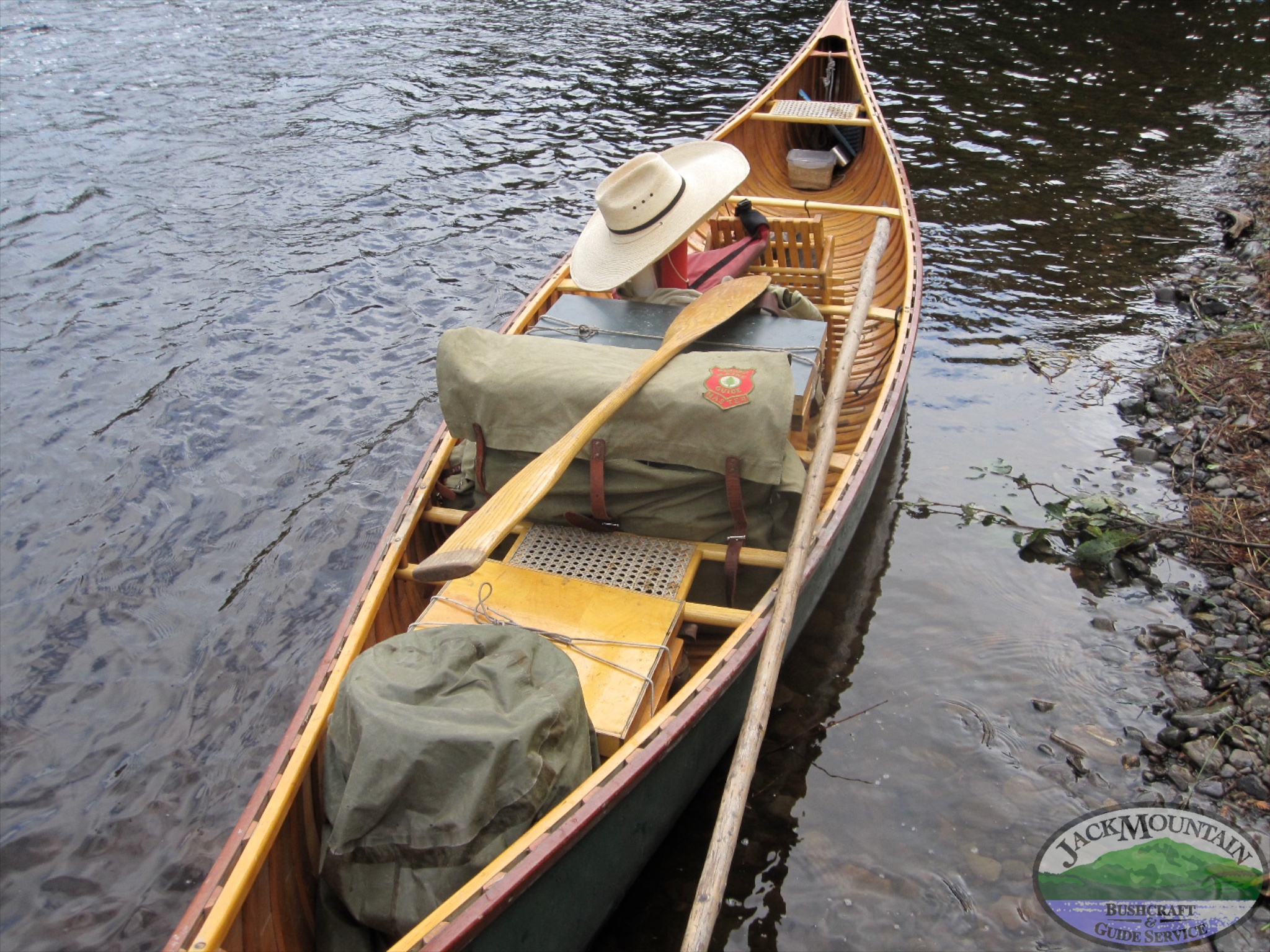 Loaded Wood Canoe
