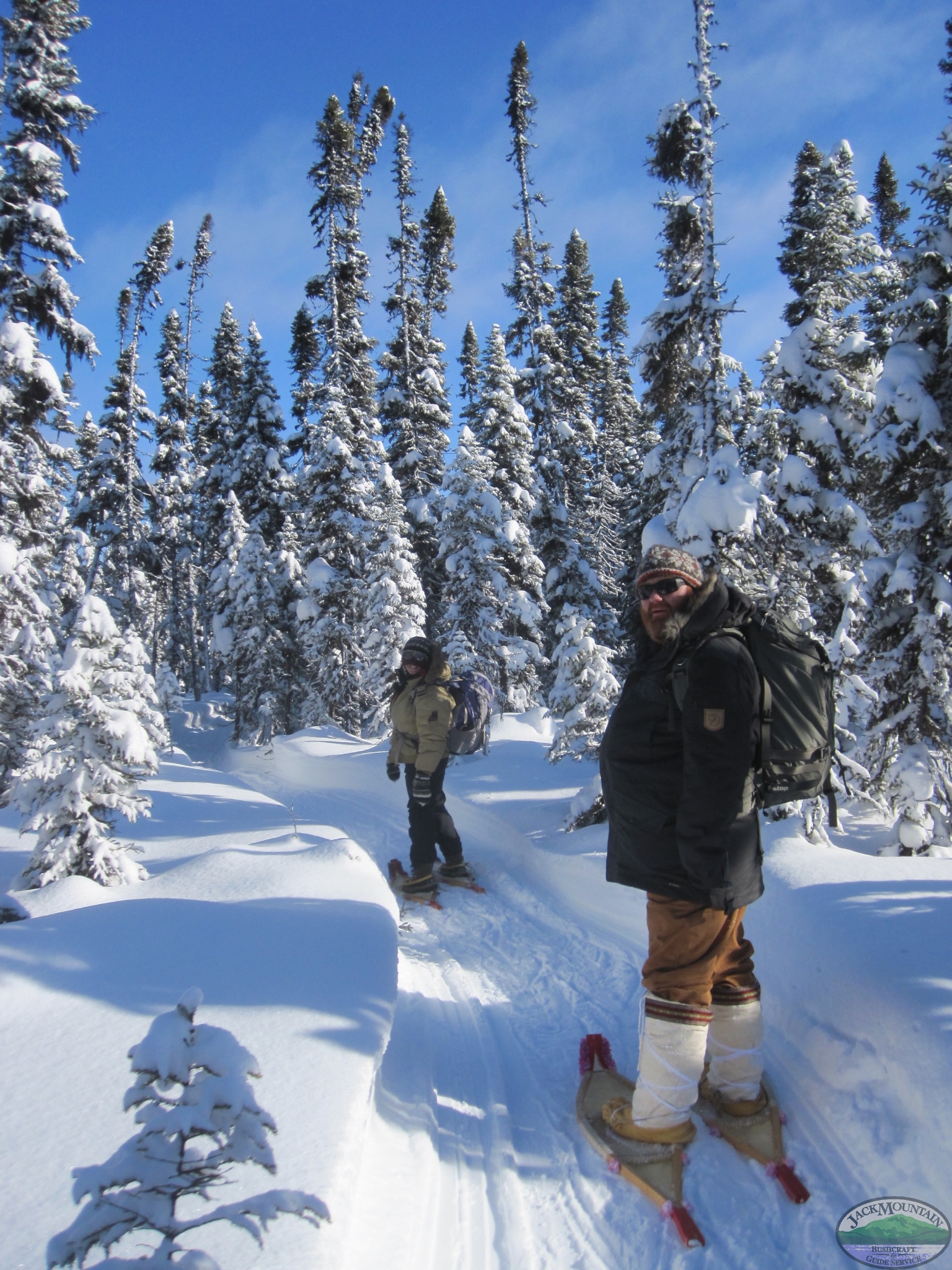 Snowshoeing Down The Trail
